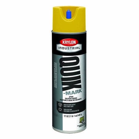Krylon Quik-Mark Solvent-Based Inverted Marking Paint, Apwa Safety Yellow A03823007